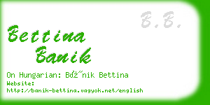 bettina banik business card